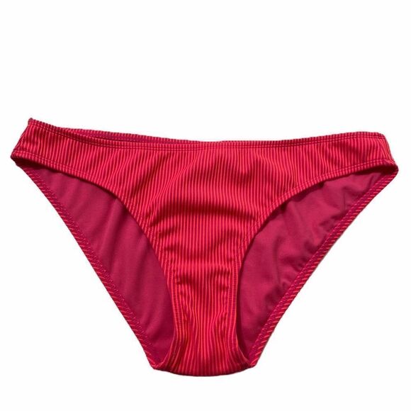 NWOT Cheeky RIbbed Pink Magenta Bikini Bottoms - Picture 1 of 6